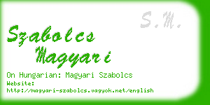 szabolcs magyari business card